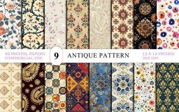Download Antique Bloom Pattern Texture Background - Pattern Collection