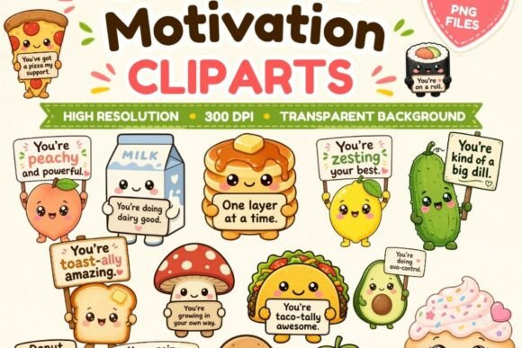 Download Cute Food Motivation Clipart | 19 PNG - Premium Resources