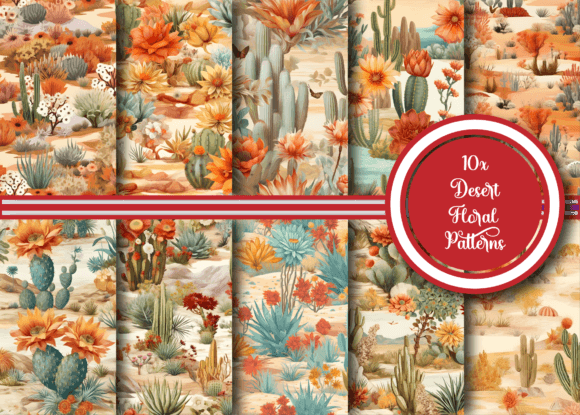 Download Desert Oasis Floral Patterns Collection - Pattern Collection