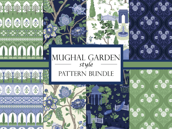 Download Boho Patterns - Indian Garden Green - Pattern Collection