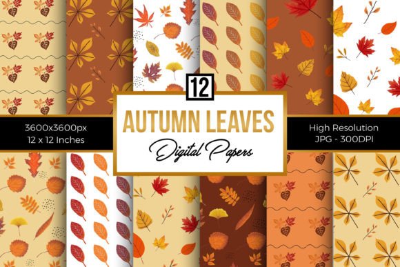 Download Autumn Leaves Fall Pattern Digital Paper - Pattern Collection