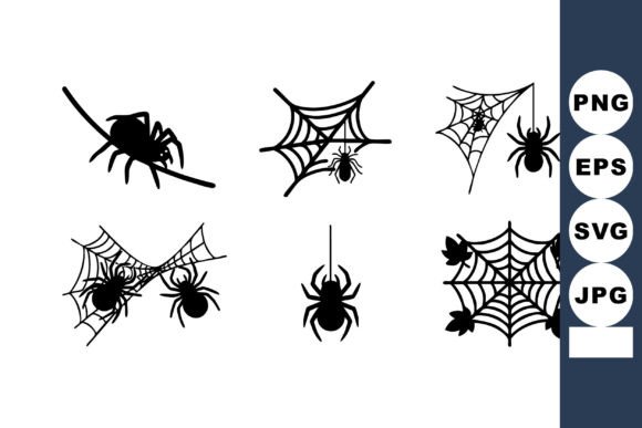 Download Spider and Spider Web Vector Set with Si - Spider web vector Collection