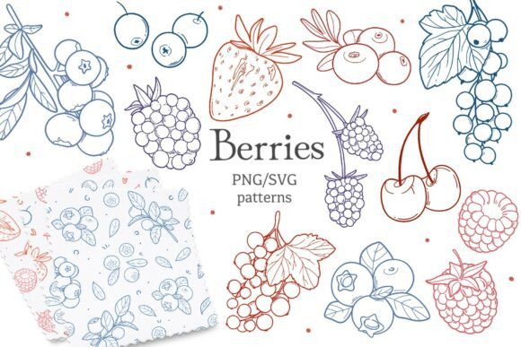 Download Berry Clipart SVG PNG, Fruit Patterns - Pattern Collection