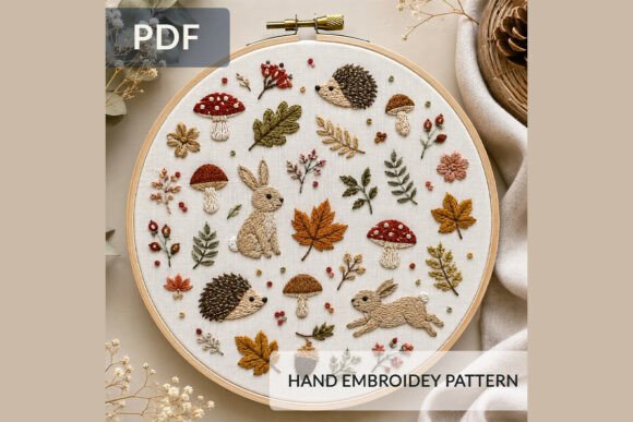 Download Woodland Embroidery Pattern PDF - Pattern Collection
