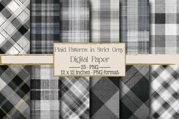 Download Plaid Patterns in Strict Gray - Pattern Collection