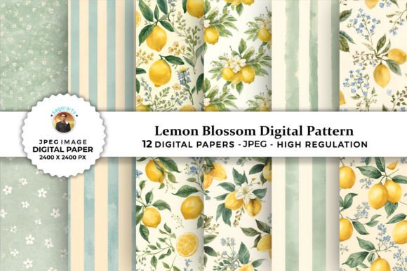 Download Lemon Blossom Digital Patterns - Pattern Collection