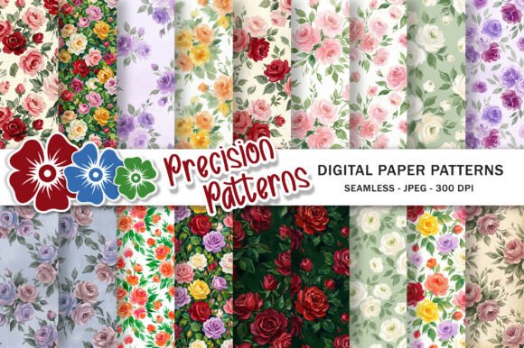 Download Impressionist Rose Floral Patterns - Pattern Collection