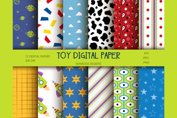 Download Toy Seamless Patterns, Scrapbook Papers - Pattern Collection
