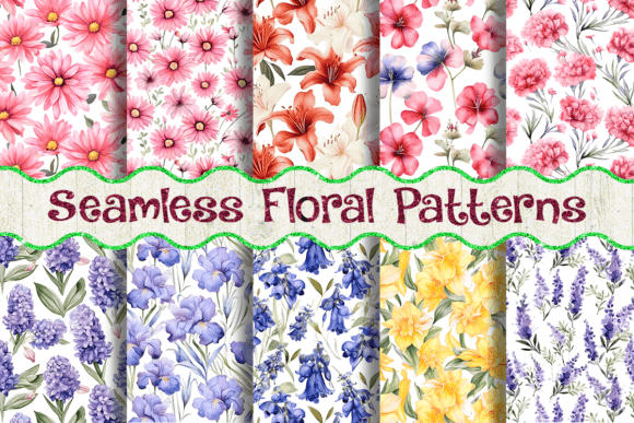 Download Seamless Floral Patterns Watercolor - Pattern Collection