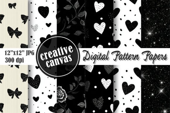 Download Black and White Floral Seamless Pattern - Pattern Collection