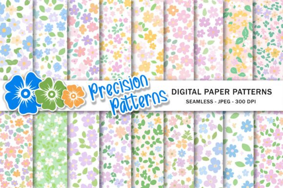 Download Summer Pink Ditsy Floral Patterns - Pattern Collection