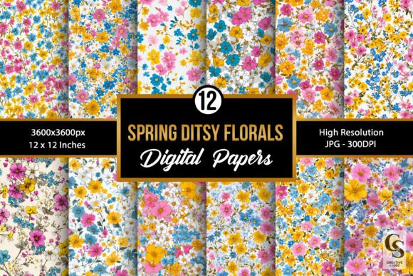 Download Spring Cute Ditsy Floral Patterns - Pattern Collection