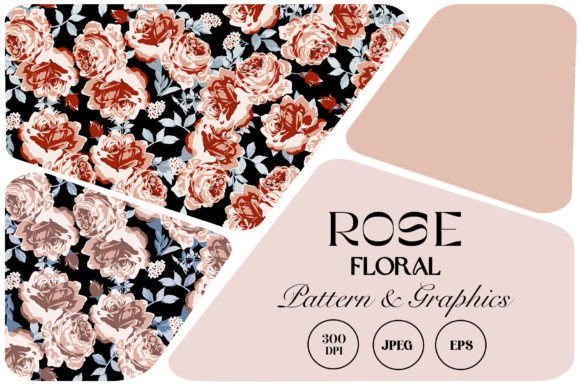 Download Seamless Floral Patterns with Roses - Pattern Collection