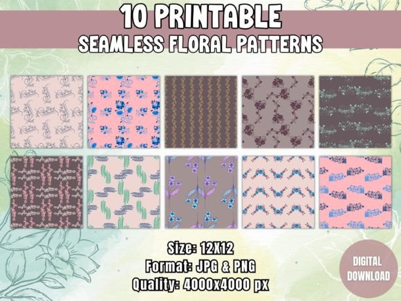 Download Seamless Floral Patterns - Pattern Collection