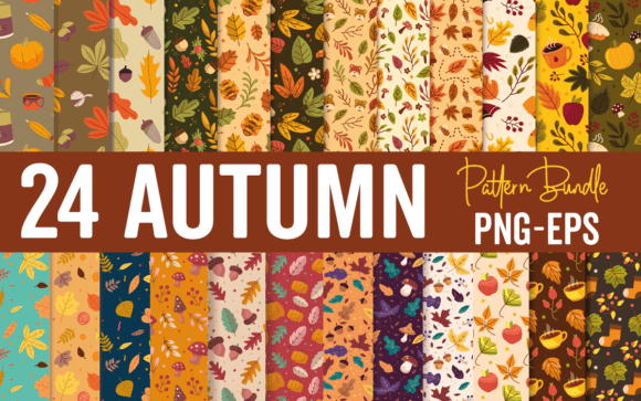 Download Autumn Pattern PNG Design Bundle - Pattern Collection