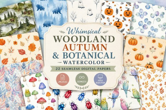 Download Whimsical Woodland Autumn &amp; Botanical - Botanical Collection