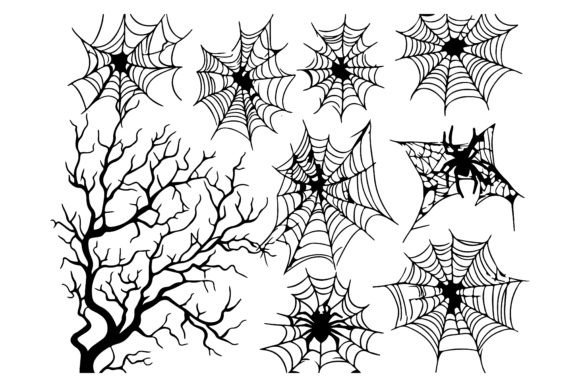 Download Spider Web Vector, Cobweb Decoration, Ha - Spider web vector Collection